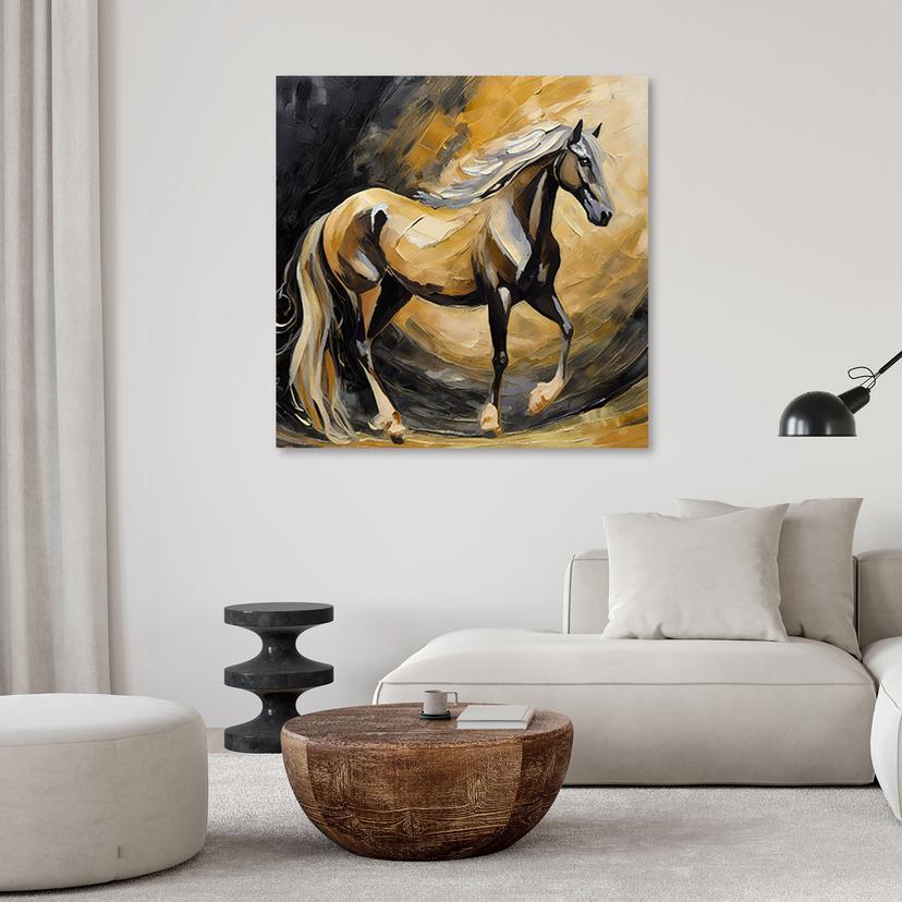 Canvasbillede, Håndmalet hest