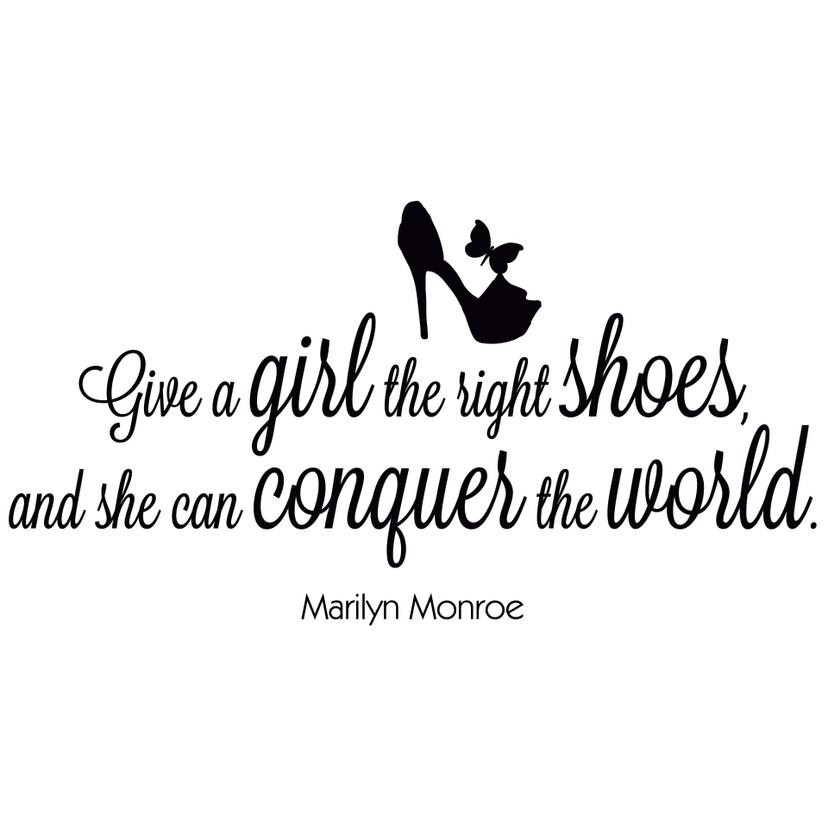 Adesivo murale - Give a girl the right shoes... 1