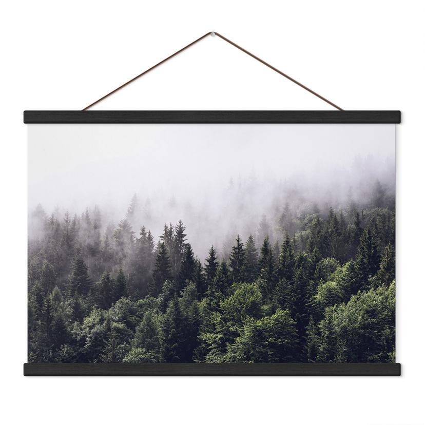 Textielposter Mistig Bos