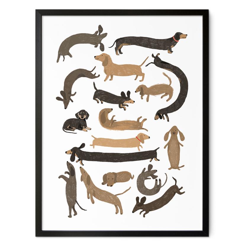 Plakat Legende gravhunde - Illustration af hund - Melin