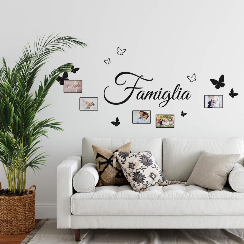 Sticker mural - Famiglia mit Platz für Fotos