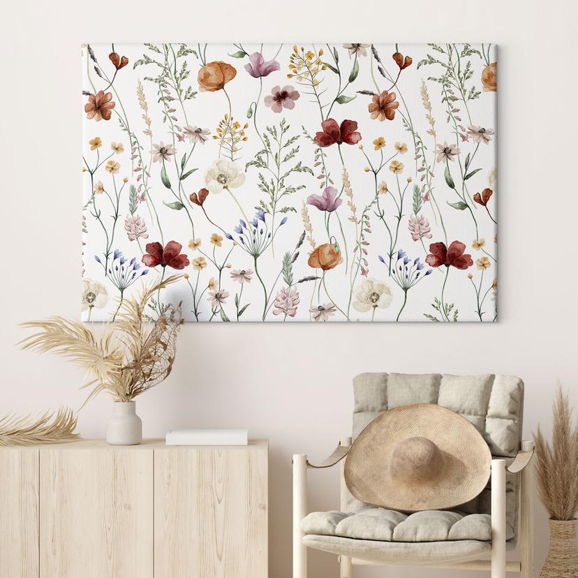 Färgglada vildblommor på canvas - UN Designs