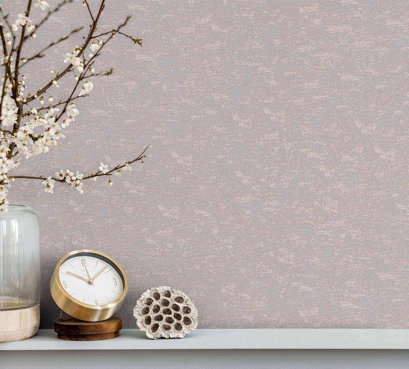 Vliestapete Struktur Modern, Shabby Chic, Designerwelten in Taupe