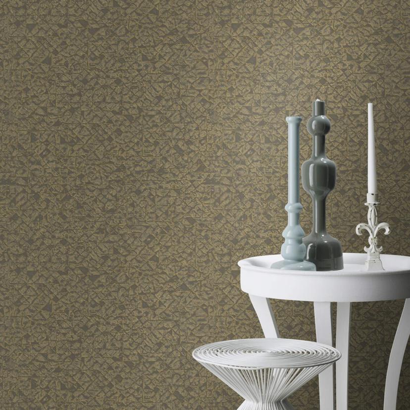 Rasch Kalahari Papier peint intissé à motif doré métallique