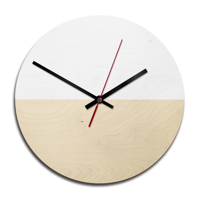 Horloge murale en bois - Hedda blanc