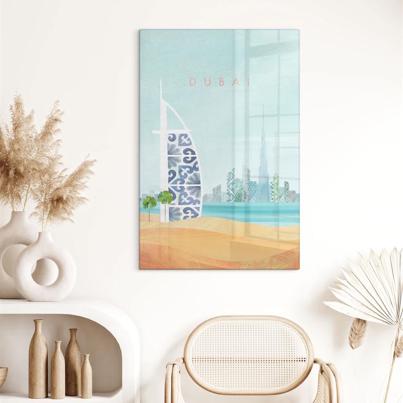 Stampa su vetro Spiaggia di Dubai - Burj Al Arab - Rivers