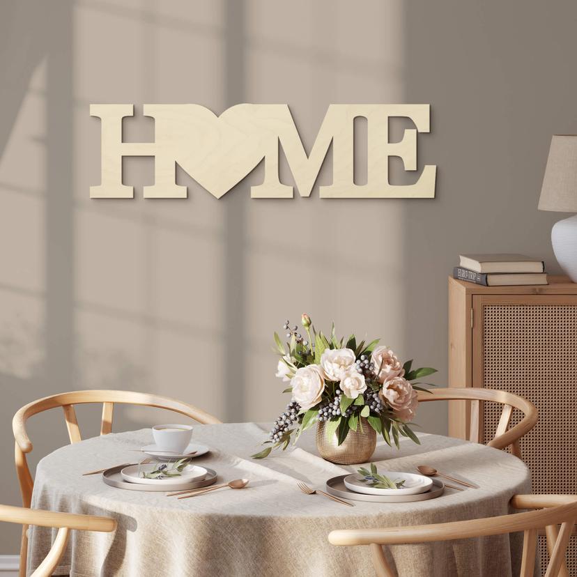 Træbogstaver - Home-heart