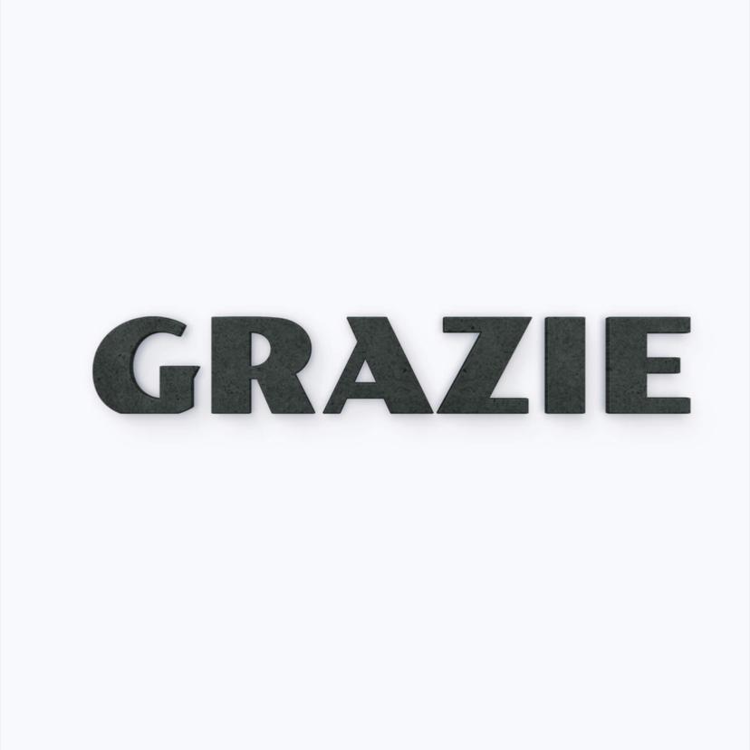 Lettres en bois MDF Grazie