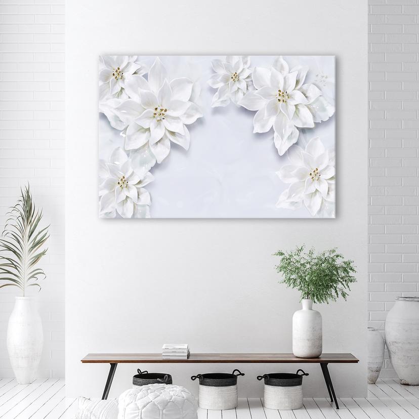 Stampe su tela, Fiori di piante innevate