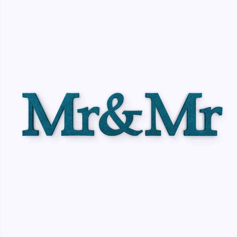 Scritta in MDF - Mr&Mr Serife