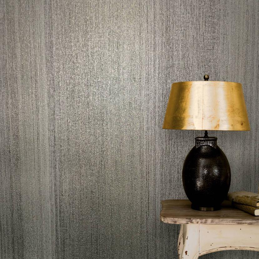 Vinyl behang, vliesbehang vintage deluxe grijs, goud