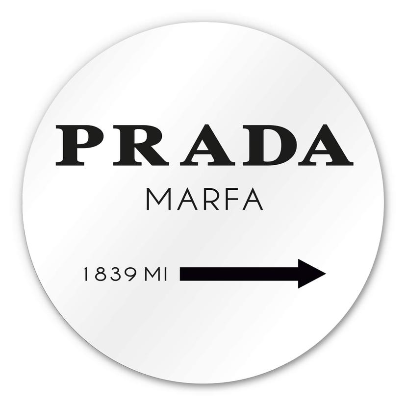 Wandcirkel Alu-Dibond Prada Marfa