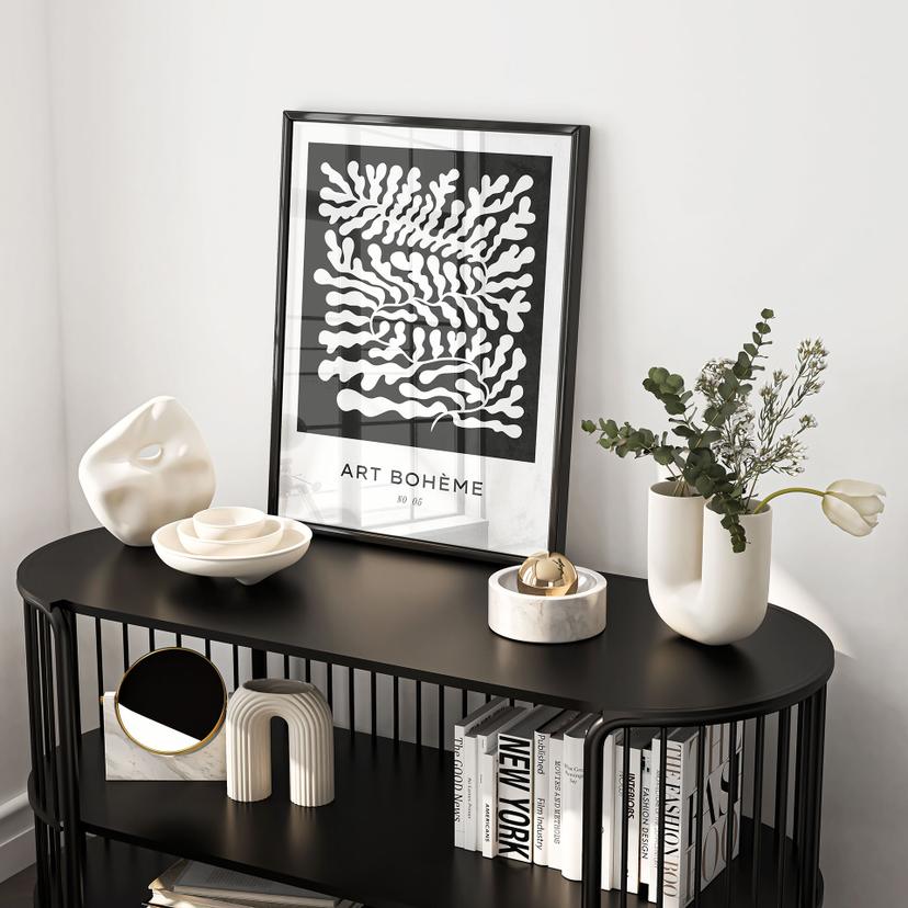 Poster fogliame in bianco e nero - Treechild