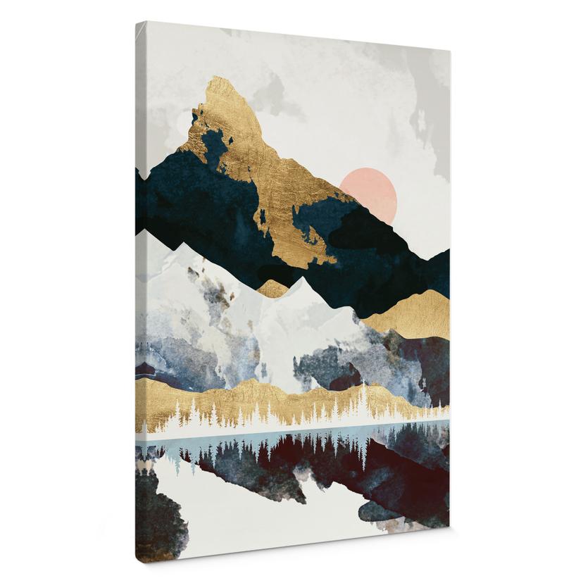 Lienzo Reflejo de un paisaje invernal - SpaceFrog Designs
