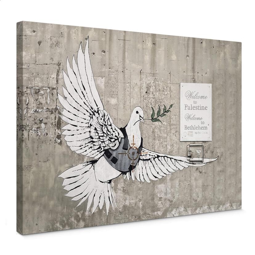 Canvasbillede - Banksy - Fredsduen