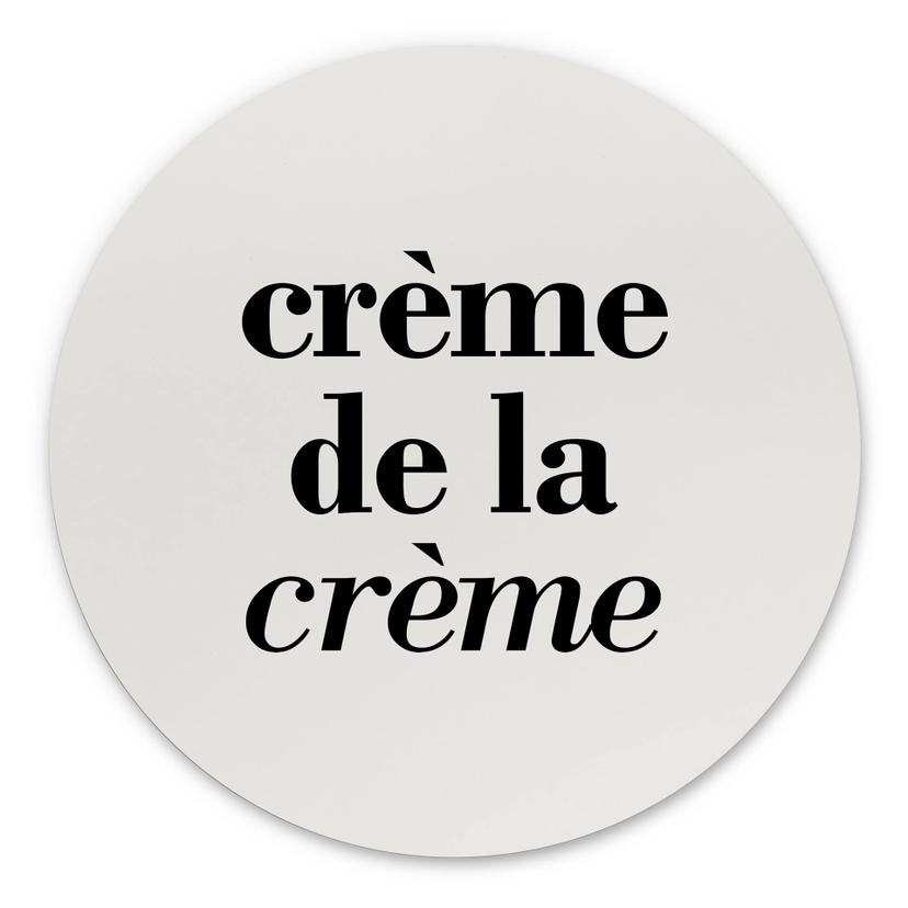 Vægcirkel Crème de la crème – print på aluminium (Alu-Dibond)