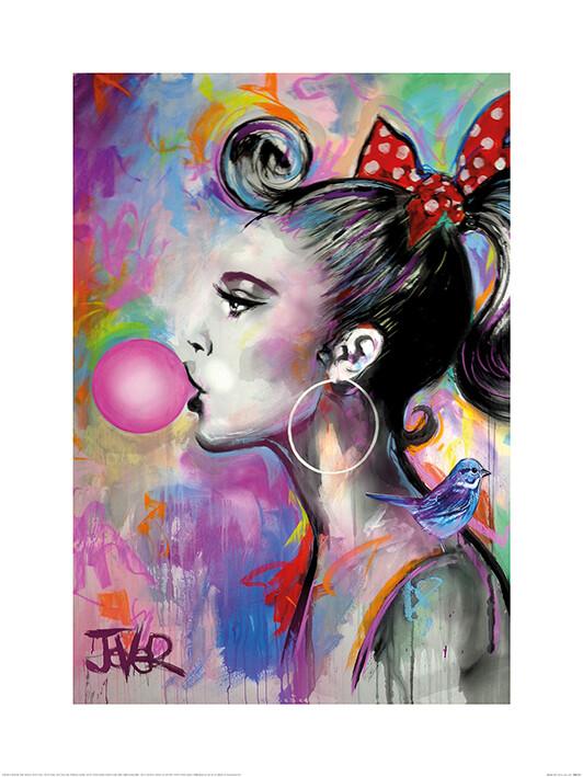 Plakat Loui Jover - Bubble Girl kunsttryk, Loui Jover (60 x 80 cm)