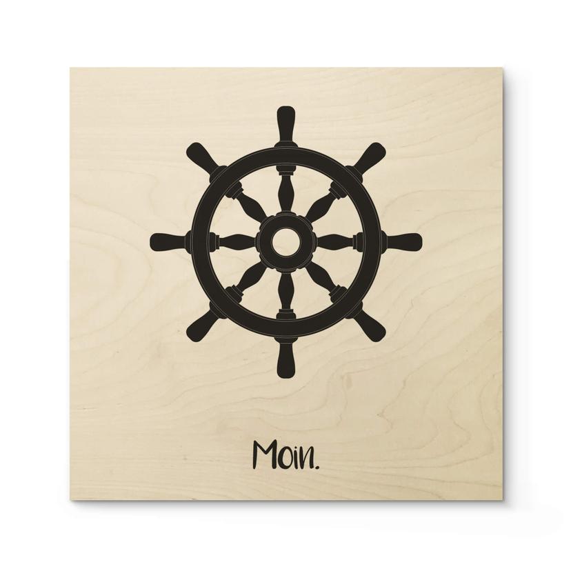Cuadro de madera Moin con volante - Cuadrado