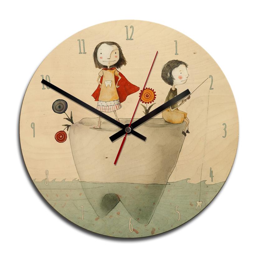 Horloge murale en bois - Loske - Dent