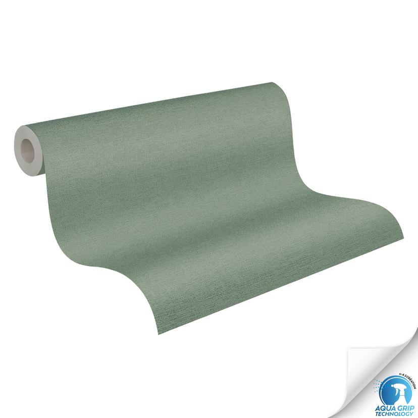 Papel pintado simple textura textil verde - Papel pintado no tejido - empapelado sin cola