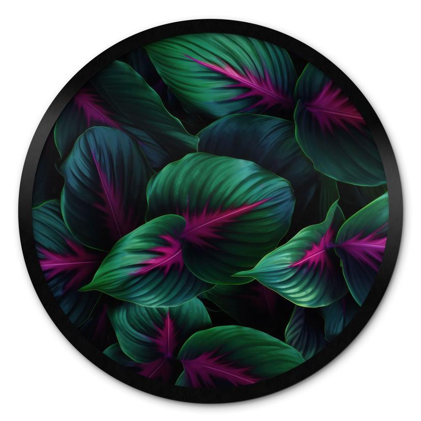 Póster Plantas coloridas de la jungla - Paksoylu - Redondo