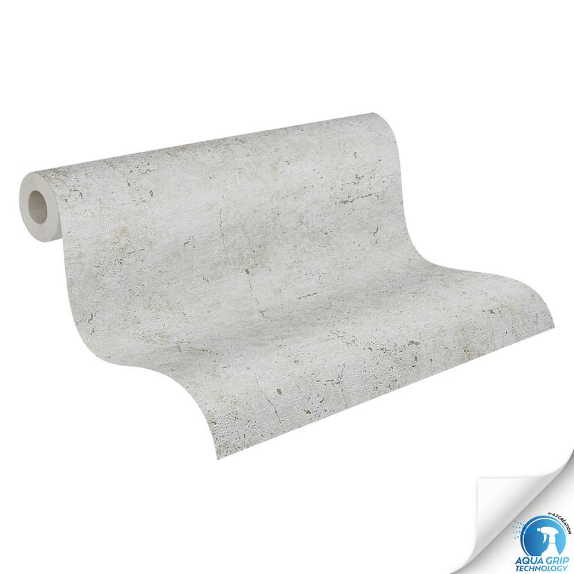 Papel pintado aspecto hormigón gris claro - Papel pintado no tejido estilo industrial - empapelado s