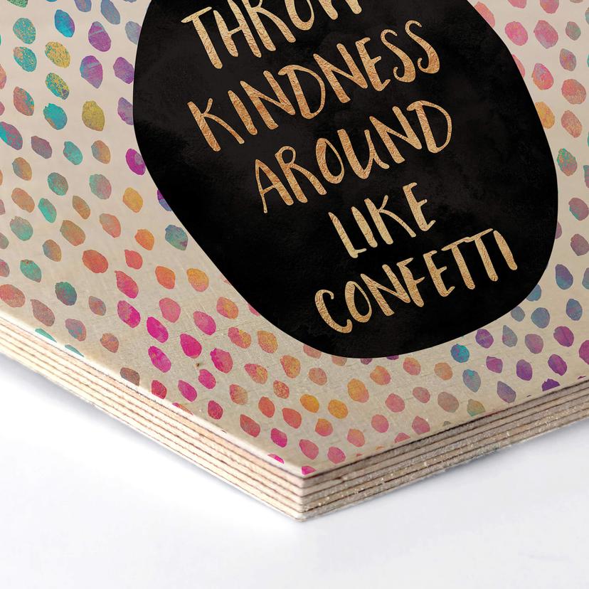 Esagoni in legno Fredriksson - Throw kindness around