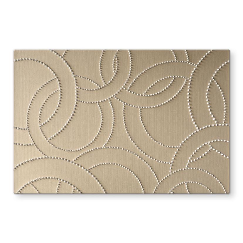 Pannello paraschizzi Anelli astratti beige - Grande