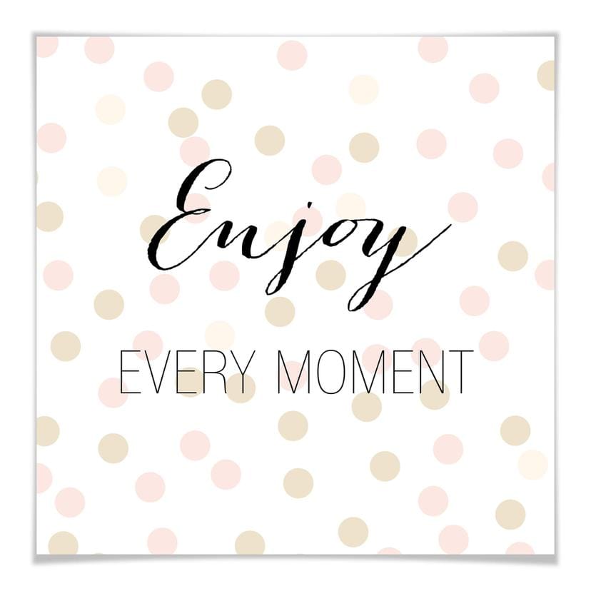 Póster Confetti & Cream - Disfruta de cada momento