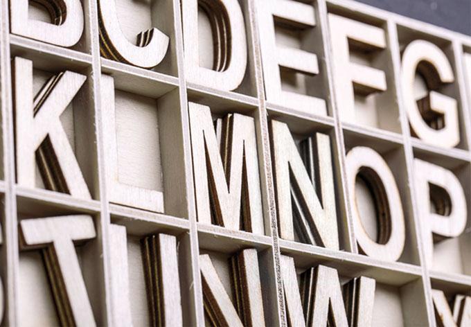 Lettere di legno 30 cm