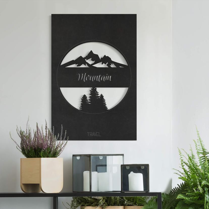 MDF - Travel Mountain Decoración en madera