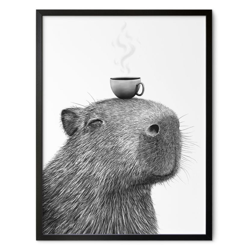 Poster Capybara Matin Café - Korenkova