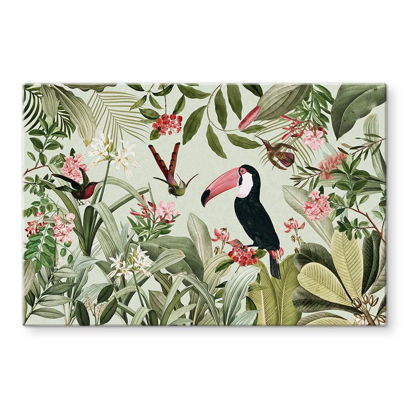 Glasbillede - Tukan i et jungleparadis - UN Designs