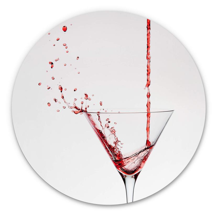 Tableau sur alu-Dibond rond Pabst - Cocktail