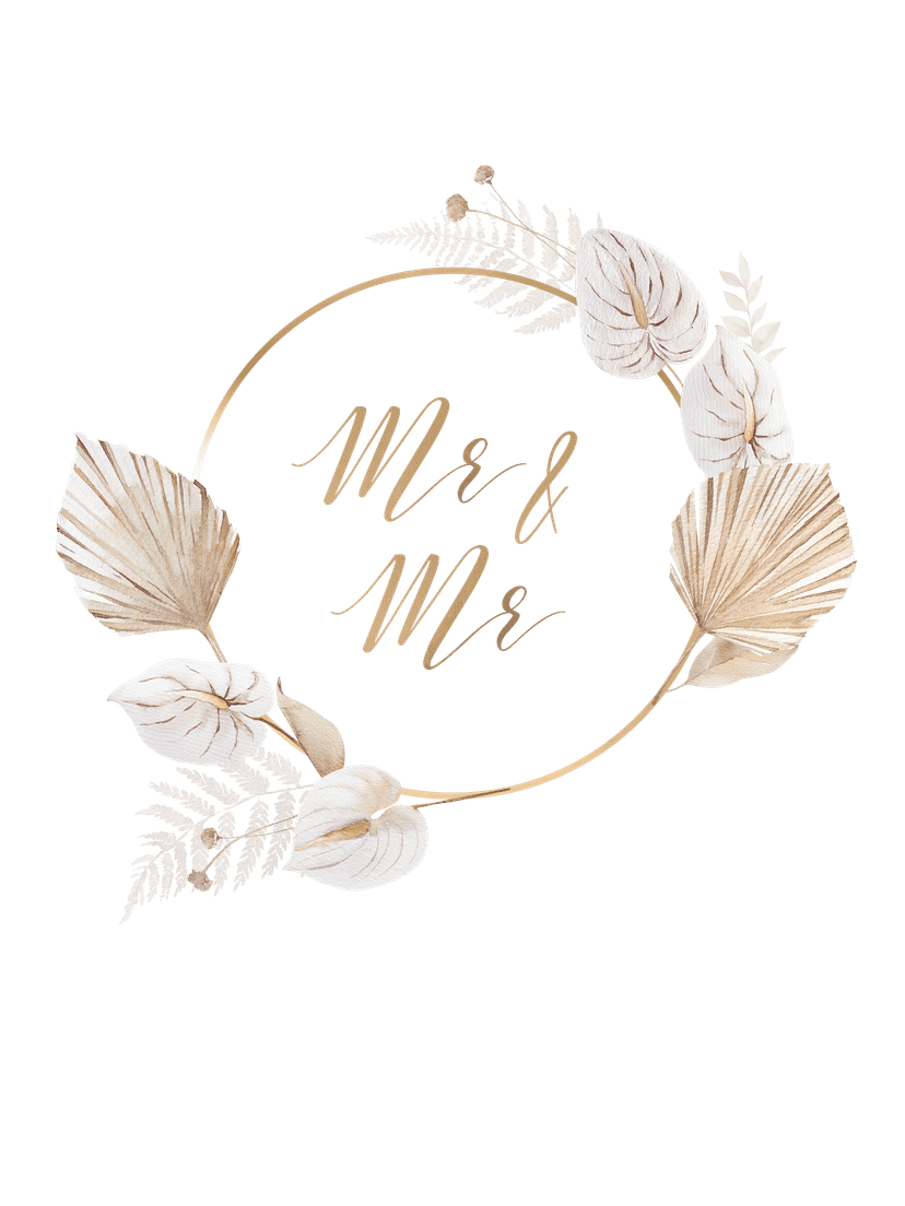 Poster Mr & Mr + Testo personalizzato
