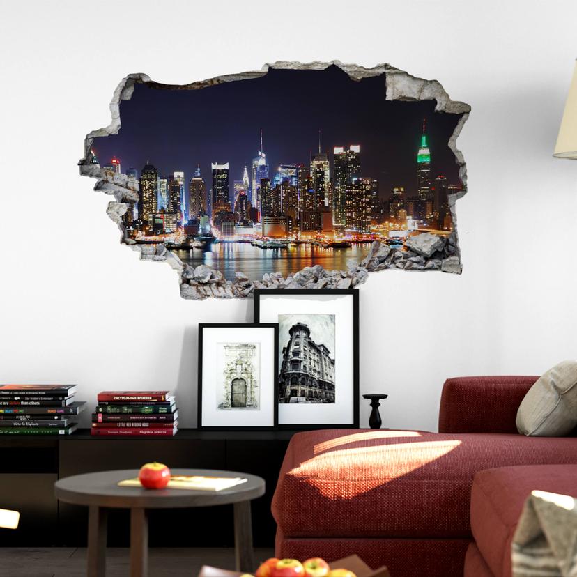 3D Wallsticker New York skyline