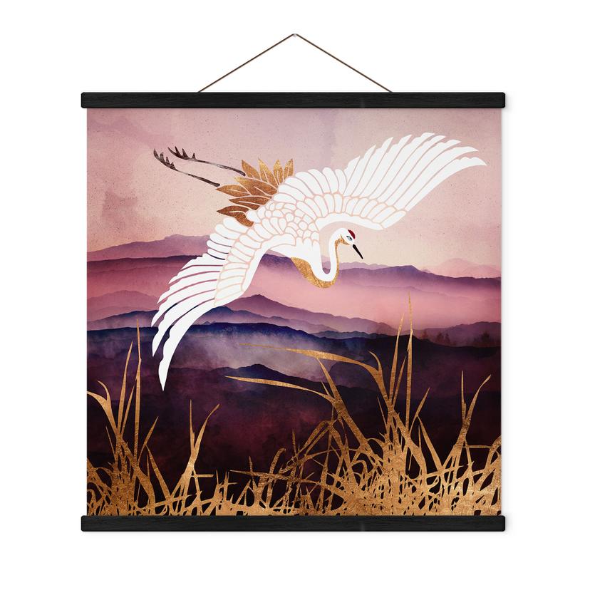 Tekstil plakat Elegant trane - SpaceFrog Designs