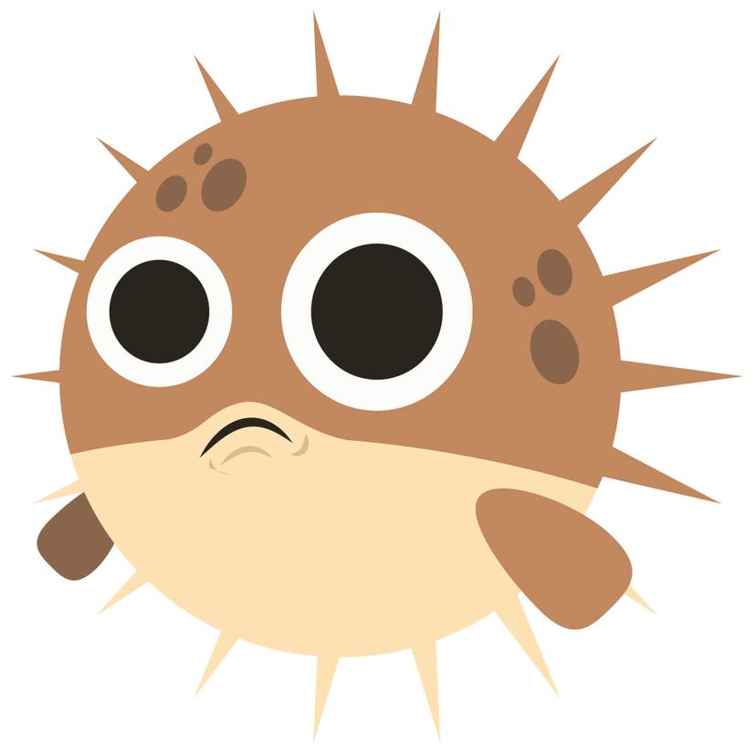 Wandtattoo Emoji Kugelfisch