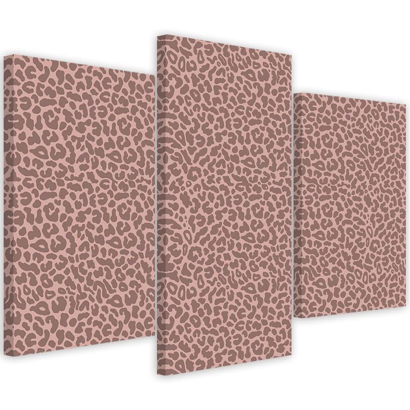3 stykke lærredsprint, Leopard Leopard Pels Patches Mønster