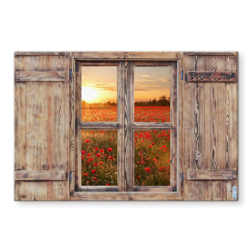 Pannello paraschizzi 3D - Campo di Papaveri