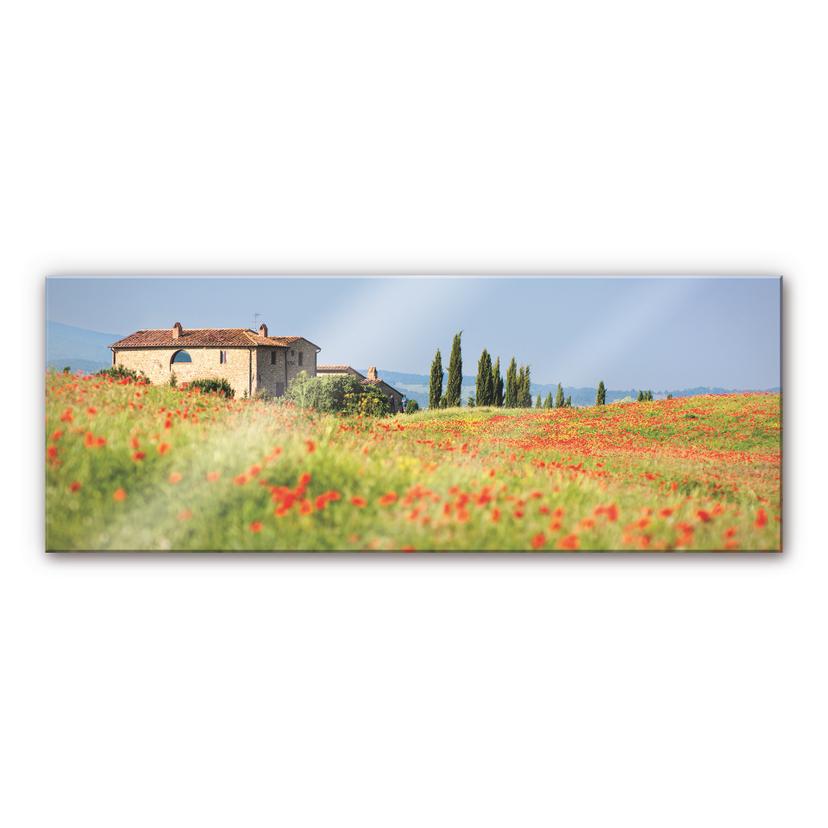 Tableau en verre acrylique - La Toscane - Panorama