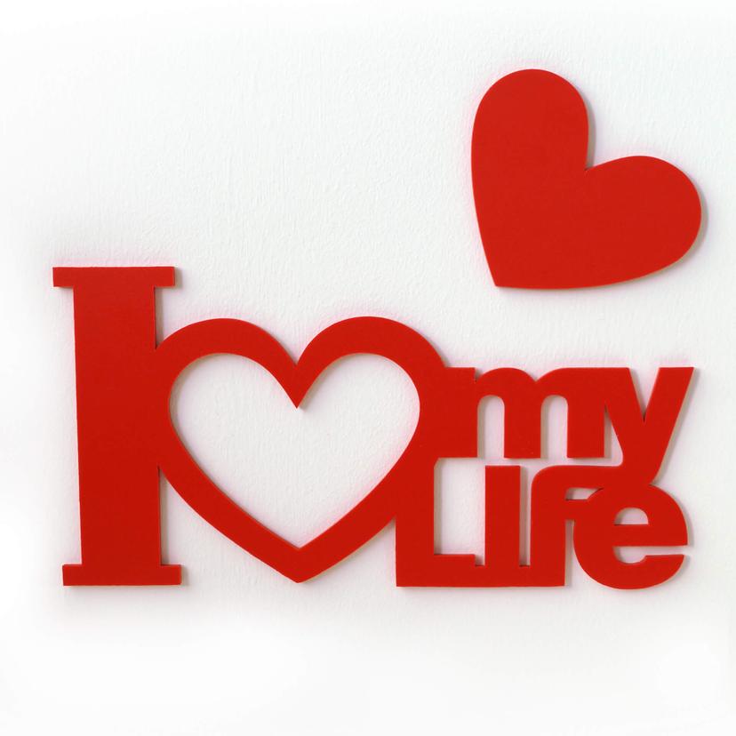 Lettere decorative - 3D - I Love my Life