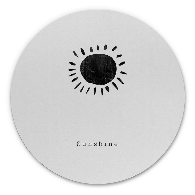 Tableau sur alu-Dibond rond Orara Studio - Sunshine