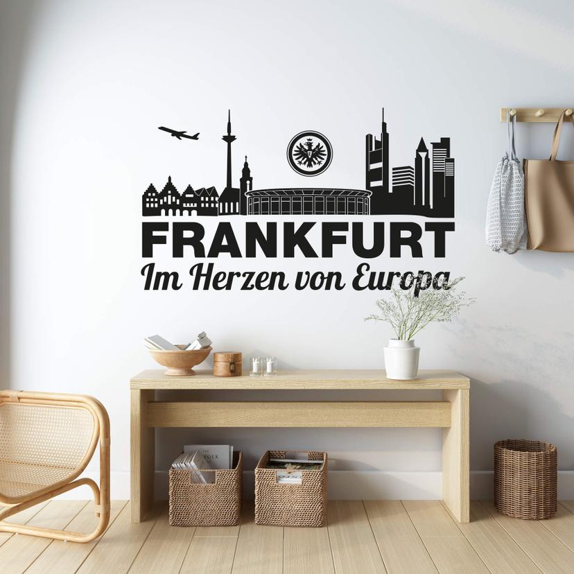 Wandtattoo Eintracht Frankfurt Skyline - Europa