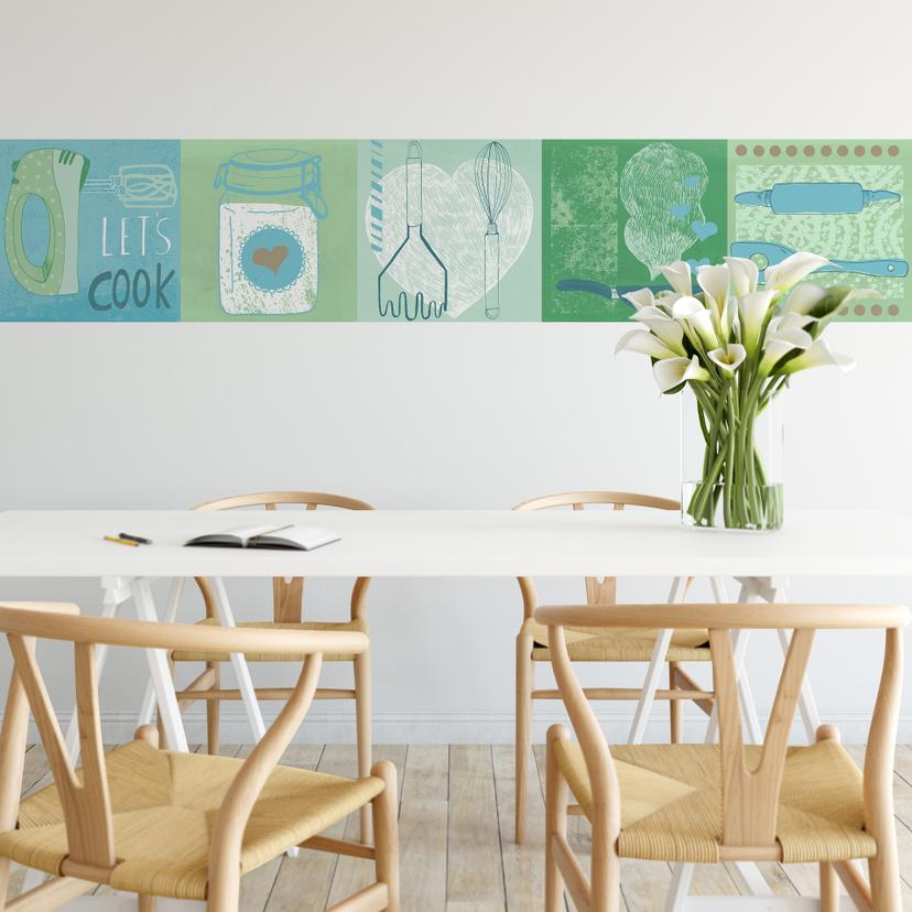 Papier peint photo Loske - Dans la cuisine - Panorama - 48x260 cm