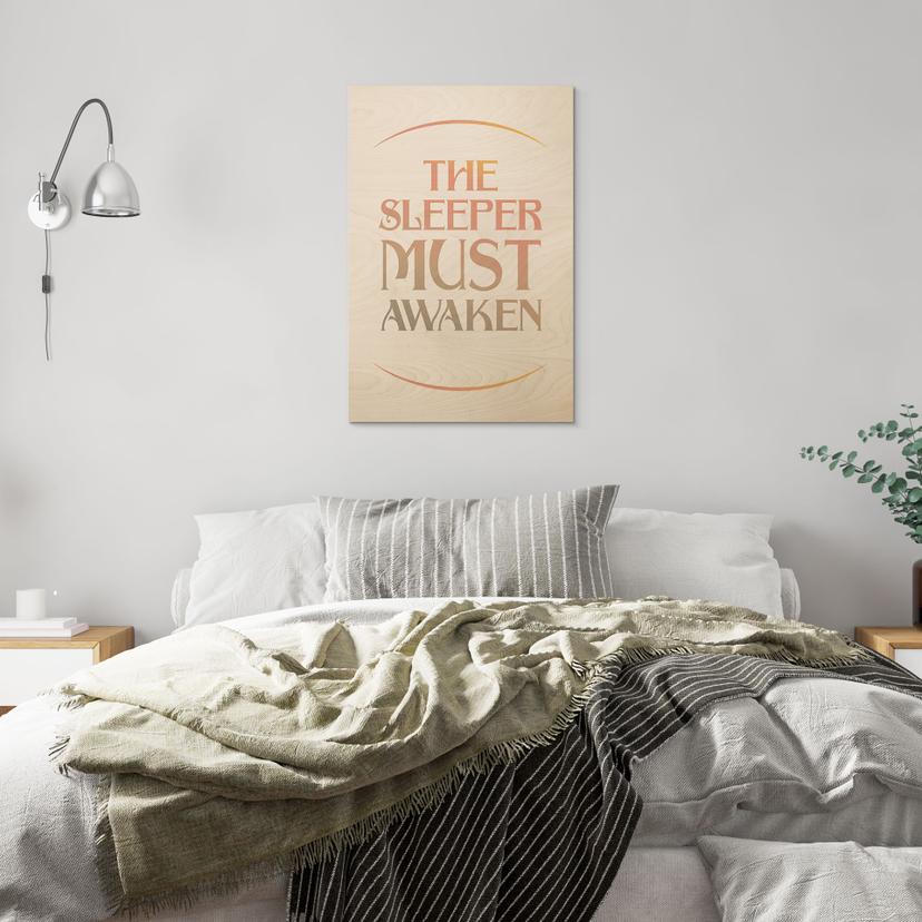 Stampa su legno Citazione cinematografica da Dune - The Sleeper must awaken