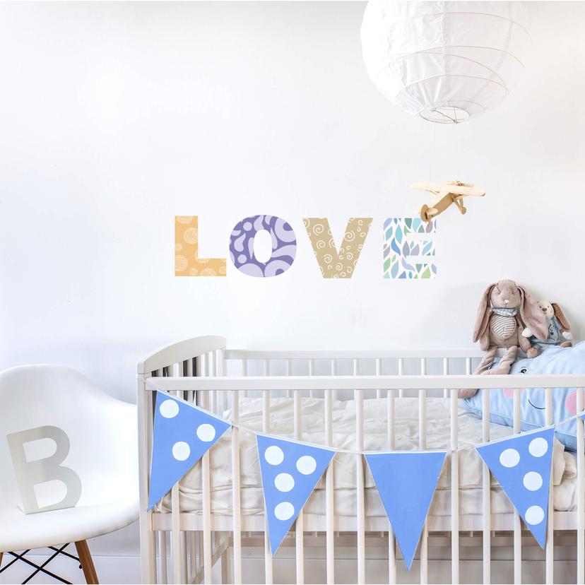 Wallsticker - Alfabet, mønstermix