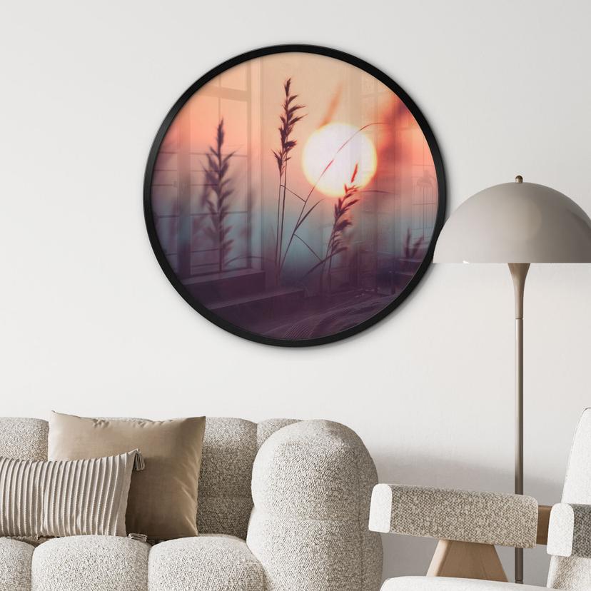 Póster Hierbas a la luz del sol resplandeciente - Treechild - Redondo