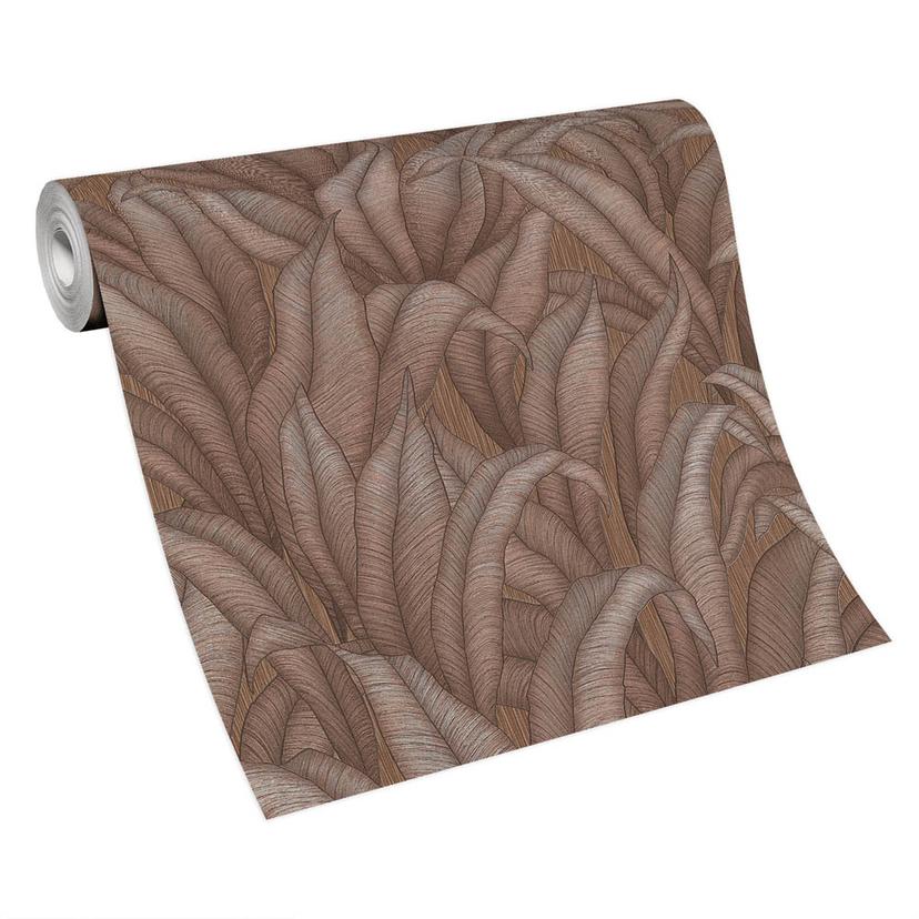 Carta da parati a vite, carta da parati a foglie Fashion for Walls 4 di Guido Maria Kretschmer bronz