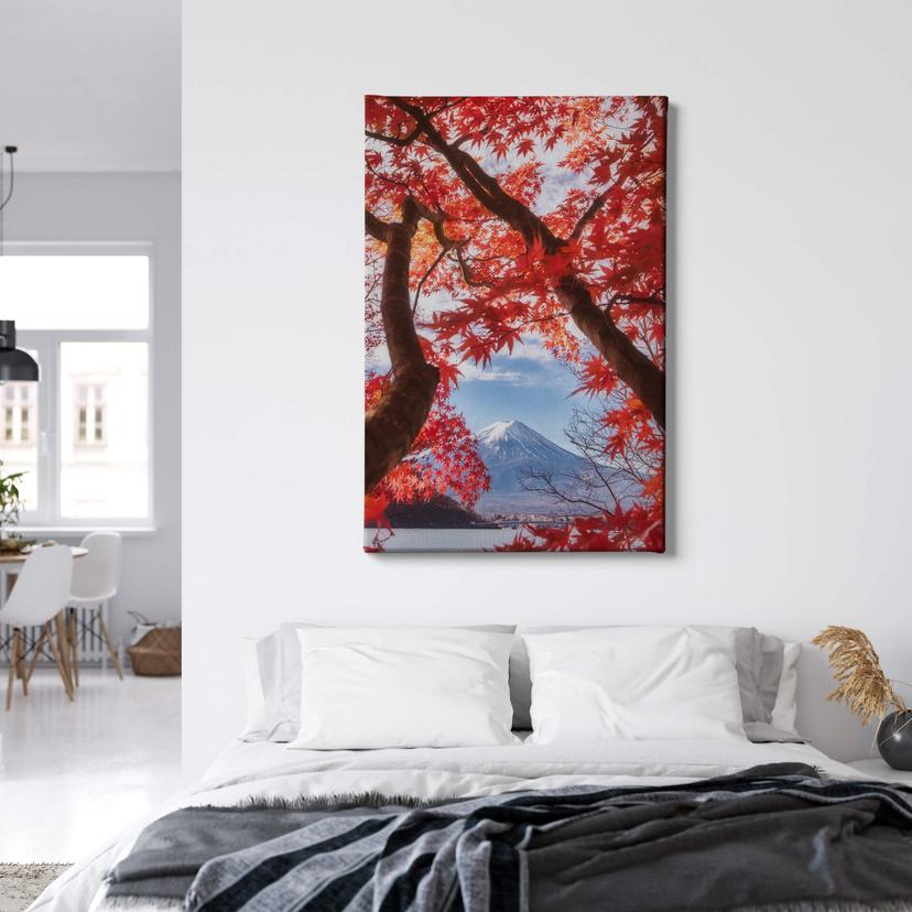 Stampa su tela Samejima - Foglie rosse
